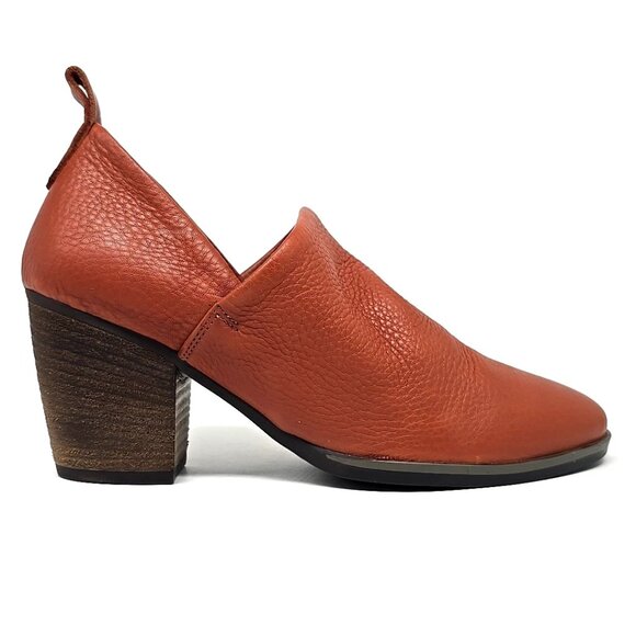 BUENO KESIA Tan Leather Block Heel Pumps Slip on Shoes Women's Size US 6.5 EU 37 - Picture 6 of 12